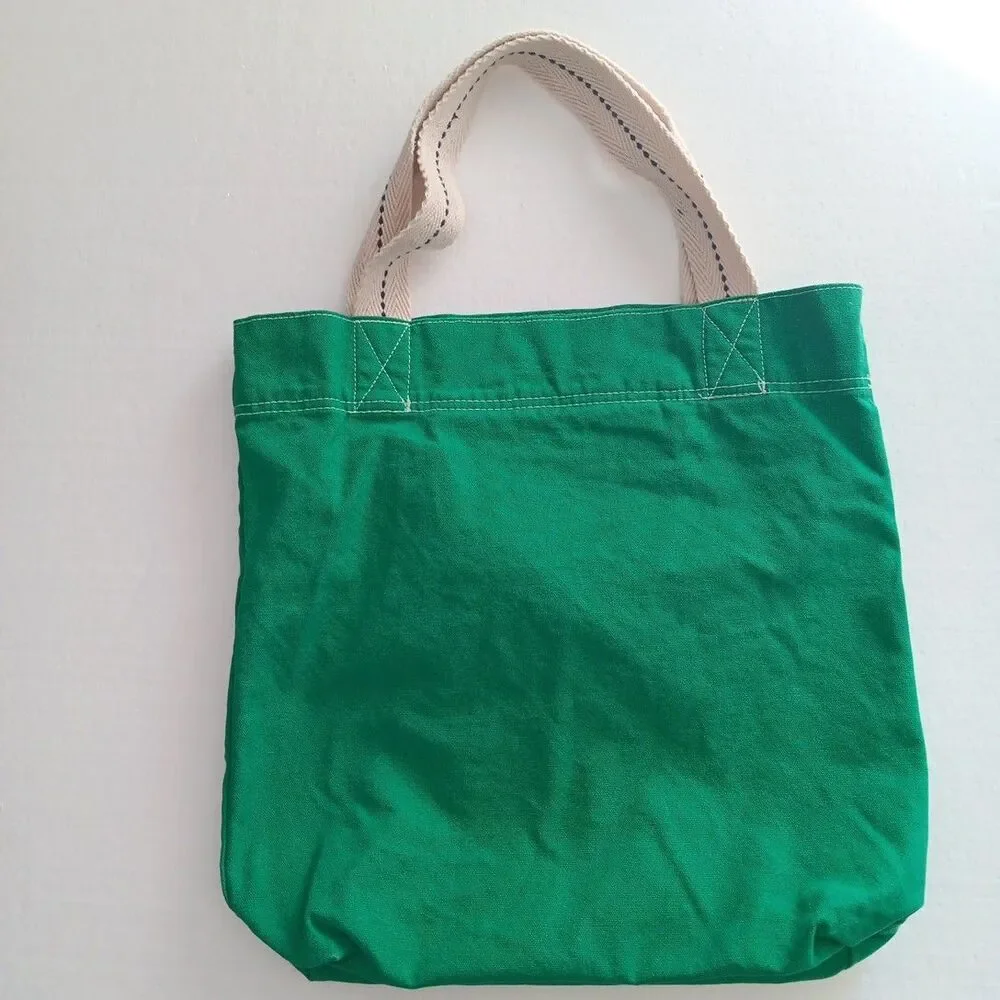 Polar Graphics Green Canvas Tote Vail Colorado Shopping Book Bag